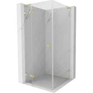 MEXEN/S - Lunar L sprchový kút dvere krídlové ľavá 90 x 90, transparent, zlato kartáčovaná 834L-090-090-55-00-L vyobraziť