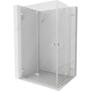 MEXEN/S - Lunar-F Duo sprchovací kút skladacie dvere 85 x 75, transparent, nikel kartáčovaný 836-085L-075P-97-00 vyobraziť