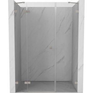 MEXEN/S - Lunar sprchové dvere krídlové ľavé 155, transparent, nikel kartáčovaný 834S-155-050-97-00-L vyobraziť