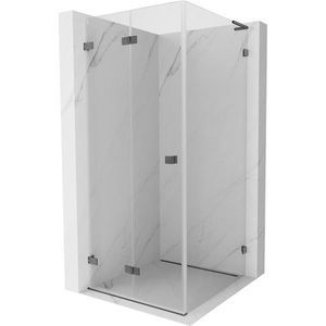 MEXEN/S - Lunar-F L sprchový kút skladacie dvere ľavá 90 x 90, transparent, grafit kartáčovaná 836L-090-090-66-00-L vyobraziť