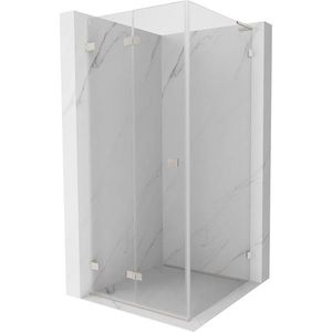 MEXEN/S - Lunar-F L sprchový kút skladacie dvere ľavá 90 x 90, transparent, nikel kartáčovaný 836L-090-090-97-00-L vyobraziť