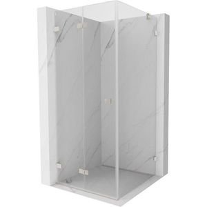 MEXEN/S - Lunar-F sprchovací kút skladacie dvere ľavá 90 x 90, transparent, nikel kartáčovaný 836-090-090-97-00-L vyobraziť