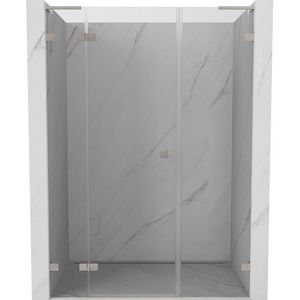 MEXEN/S - Lunar L sprchové dvere krídlové ľavé 155, transparent, nikel kartáčovaný 834SL-155-050-97-00-L vyobraziť