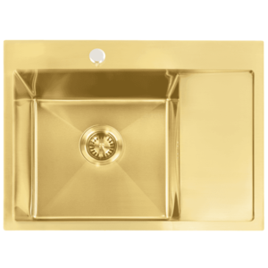 REA - Oceľový drez Fín BRUSH GOLD ZLE-06013 vyobraziť