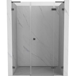 MEXEN/S - Lunar L sprchové dvere krídlové pravé 130, transparent, grafit kartáčovaná 834SL-130-050-66-00-P vyobraziť