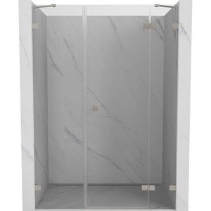 MEXEN/S - Lunar sprchové dvere krídlové pravé 130, transparent, nikel kartáčovaný 834S-130-050-97-00-P vyobraziť