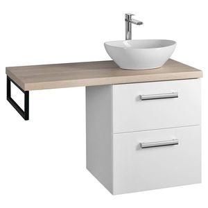 AQUALINE - VEGA Nábytková zostava do kúpeľne, šírka 97, 5 cm, biela/dub platina VG052-02 vyobraziť