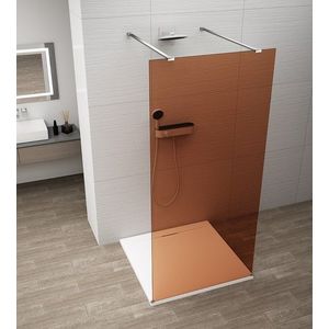POLYSAN - ESCA CHROME jednodielna sprchová zástena do priestoru, sklo Marron, 1000 ES1510-05 vyobraziť