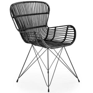 Stolička K335 Rattan/Kov čierna vyobraziť