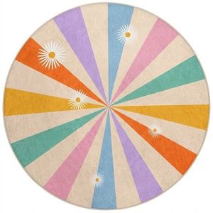 Prateľný detský koberec ø120 cm Rainbow Daisy – Mila Home vyobraziť