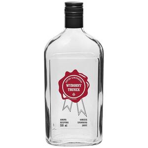 Fľaša 500 ml s uzáverom na závit, potlač wybornytrunek 2-fareb. vyobraziť