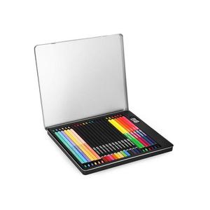 Pastelky trojhranné EASY Creative klasické a obojstranné 24ks / 36 farieb v kovovej krabičke vyobraziť