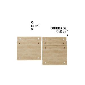 AR SHELVING Rozšírenie pre nástenný regál DECO (43x35 cm) vyobraziť