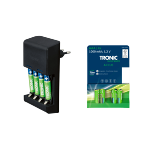 TRONIC Nabíjateľné batérie, 4 kusy (AAA) vyobraziť
