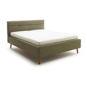 Zelená čalúnená dvojlôžková posteľ s úložným priestorom s roštom 160x200 cm Lotte – Meise Möbel vyobraziť