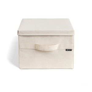Béžový látkový úložný box s vekom 31x41x22 cm Soft Storage Medium – Bigso vyobraziť