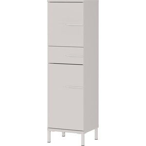 Krémová matná vysoká/úzka kúpeľňová skrinka 34x123 cm Laurino – Germania vyobraziť