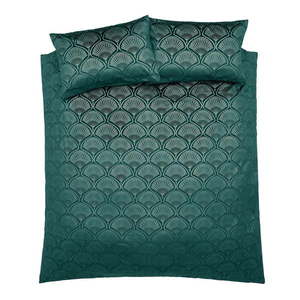 Zelené obliečky na dvojlôžko/predĺžené 230x220 cm Art Deco Pearl – Catherine Lansfield vyobraziť