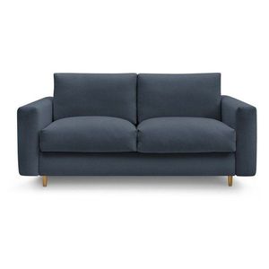 Tmavomodrá pohovka na každodenné spanie/rozkladacia 220 cm Cocoone – Bobochic Paris vyobraziť