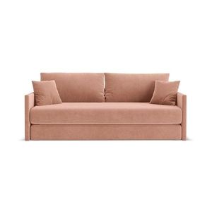 Ružová zamatová rozkladacia pohovka 209 cm Shannon – Cosmopolitan Design vyobraziť