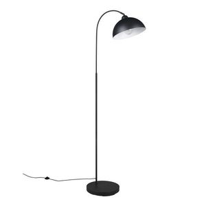 Čierna stojacia lampa s kovovým tienidlom (výška 170 cm) Sierra – Reality vyobraziť
