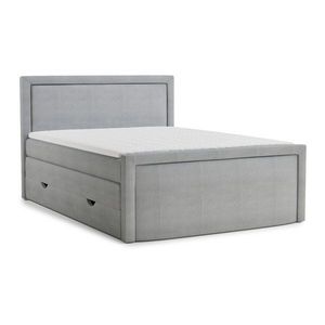 Sivá boxspring posteľ s úložným priestorom 160x200 cm Fresco – Maison de Rêve vyobraziť
