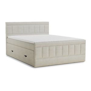 Béžová boxspring posteľ s úložným priestorom 160x200 cm Caya – Maison de Rêve vyobraziť