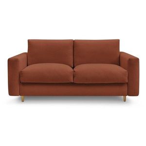 Oranžová pohovka na každodenné spanie/rozkladacia 220 cm Cocoone – Bobochic Paris vyobraziť