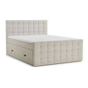 Krémová boxspring posteľ s úložným priestorom 180x200 cm Tasca – Maison de Rêve vyobraziť