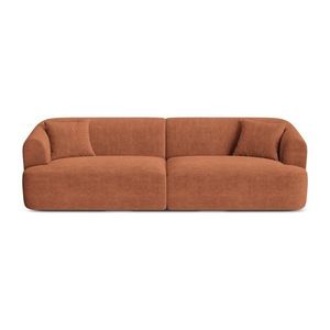 Menčestrová pohovka v terakotovej farbe 255 cm Campi – Cosmopolitan Design vyobraziť