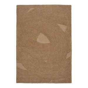 Ručne tkaný vlnený koberec v tmavoprírodnej farbe 200x300 cm Pune – House Nordic vyobraziť