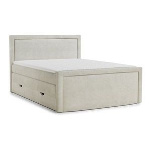 Krémová boxspring posteľ s úložným priestorom 180x200 cm Fresco – Maison de Rêve vyobraziť