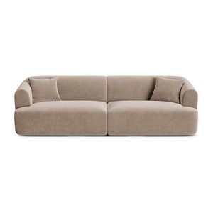 Svetlohnedá zamatová pohovka 255 cm Campi – Cosmopolitan Design vyobraziť