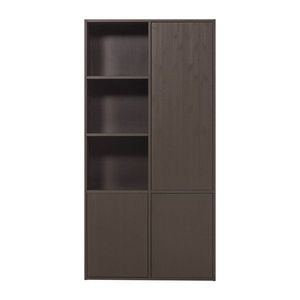 Tmavohnedá modulárna skrinka z borovicového dreva 108x215 cm Meggy – WOOOD vyobraziť
