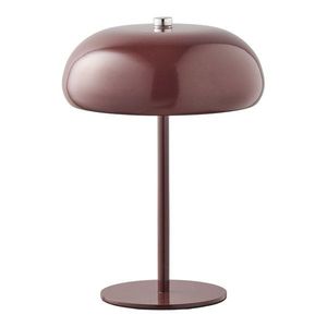 Vínovočervená kovová stolová lampa (výška 23 cm) Margate – House Nordic vyobraziť