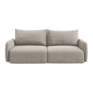 Taupe zamatová rozkladacia/s úložným priestorom pohovka 238 cm Kalena – Makamii vyobraziť