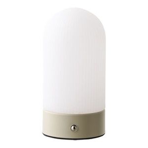 Biela/taupe kovová stolová lampa s plastovým tienidlom (výška 18 cm) Ashford – House Nordic vyobraziť