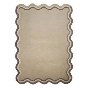 Ručne tkaný vlnený koberec v prírodnej farbe 160x230 cm Leo Scallop – Flair Rugs vyobraziť