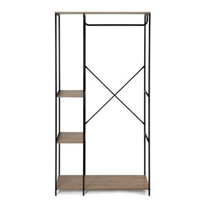 Čierna oceľová predsieňová zostava 90x170x40 cm Aris – Bonami Essentials vyobraziť
