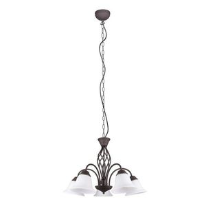 Tmavohnedé závesné svietidlo so skleneným tienidlom ø 60 cm Rustica – Trio vyobraziť