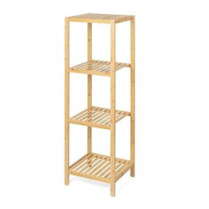 Bambusový kúpeľňový regál v prírodnej farbe 37x110 cm Skaren – Bonami Essentials vyobraziť