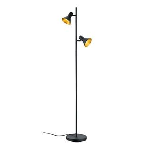 Čierna stojacia lampa s kovovým tienidlom (výška 144 cm) Nina – Reality vyobraziť