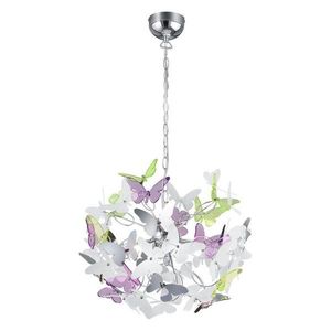 Detský luster s plastovým tienidlom ø 50 cm Butterfly – Reality vyobraziť