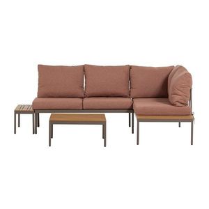 Ružová záhradná lounge súprava pre 4 osoby Zaro – WOOOD vyobraziť