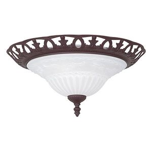 Tmavohnedé stropné svietidlo so skleneným tienidlom ø 38 cm Rustica – Trio vyobraziť