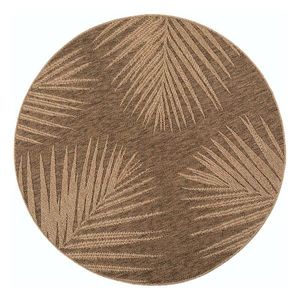 Hnedý okrúhly vnútorný a vonkajší koberec ø 80 cm Timber 1403 – Ayyildiz Carpets vyobraziť