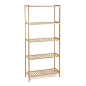 Bambusový kúpeľňový regál v prírodnej farbe 60x130 cm Skaren – Bonami Essentials vyobraziť
