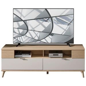 Stylife SKRINKA POD TV, kašmírová, farba duba, 160/56/44 cm vyobraziť