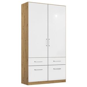 Rauch Möbel SKRIŇA S OTOČNÝMI DVERAMI, dub artisan, biela s vysokým leskom, 91/210/54 cm vyobraziť