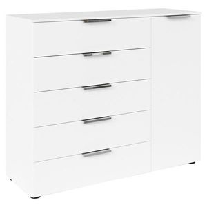 Rauch Möbel KOMODA, biela, chrómová, 120/100/42 cm vyobraziť